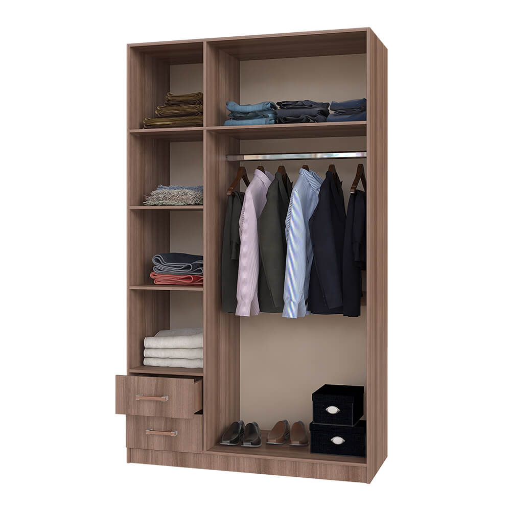 Шкаф трёхстворчатый с ящиками венге